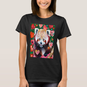 Valentine's Day Liebe Heart Red Panda Girlfriend F T-Shirt