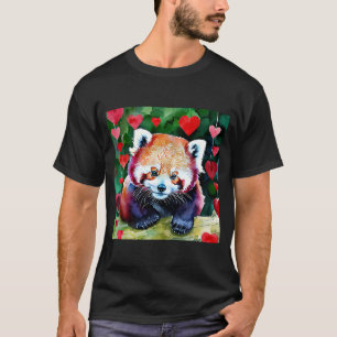 Valentine's Day Liebe Heart Red Panda Girlfriend F T-Shirt