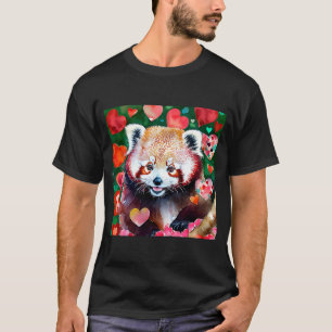 Valentine's Day Liebe Heart Red Panda Girlfriend F T-Shirt