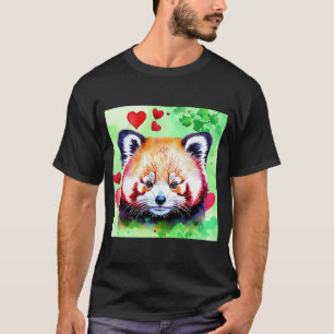 Valentine's Day Liebe Heart Red Panda Girlfriend F T-Shirt