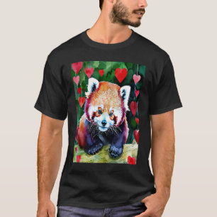 Valentine's Day Liebe Heart Red Panda Girlfriend F T-Shirt