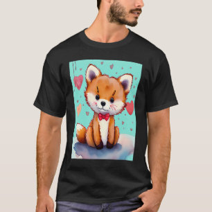 Valentine's Day Liebe Herz Fox Teddy Girlfriend T-Shirt