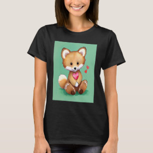 Valentine's Day Liebe Herz Fox Teddy Girlfriend T-Shirt