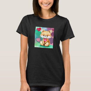 Valentine's Day Liebe Herz Fox Teddy Girlfriend T-Shirt