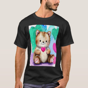 Valentine's Day Liebe Herzstück Katze Teddy Girlfr T-Shirt