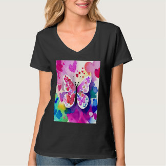 Valentine's Day Love Heart Butterfly Girlfriend Fi T-Shirt