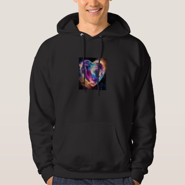 Valentine's Day Love Heart Galaxy Girlfriend Fianc Hoodie (Vorderseite)