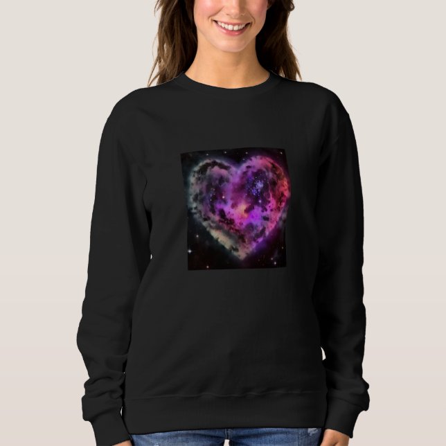 Valentine's Day Love Heart Galaxy Girlfriend Fianc Sweatshirt (Vorderseite)