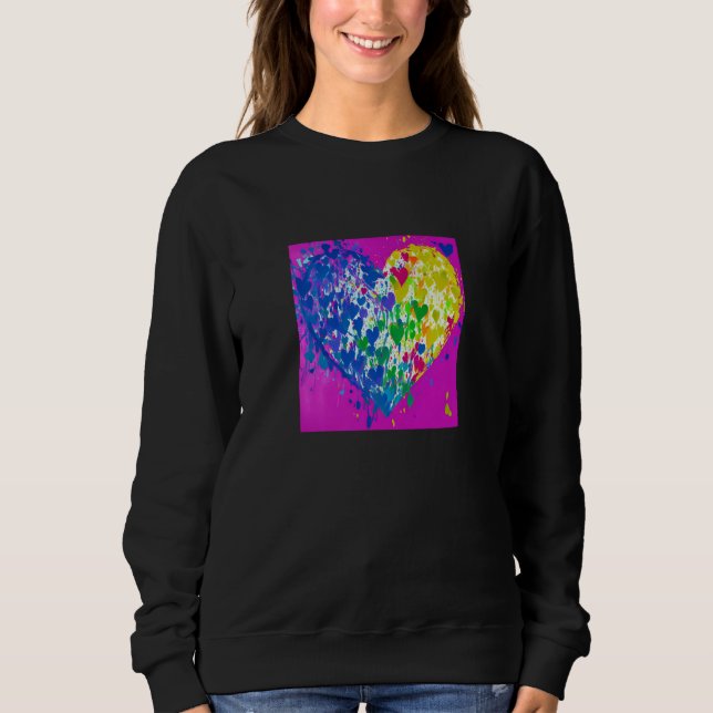 Valentine's Day Love Heart Girlfriend Fiancée Wife Sweatshirt (Vorderseite)