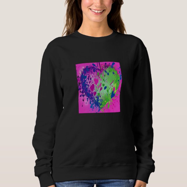 Valentine's Day Love Heart Girlfriend Fiancée Wife Sweatshirt (Vorderseite)