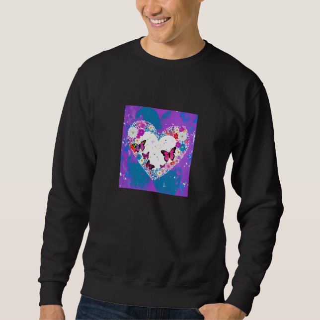 Valentine's Day Love Heart Girlfriend Fiancée Wife Sweatshirt (Vorderseite)