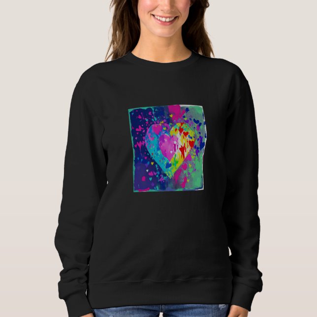 Valentine's Day Love Heart Girlfriend Fiancée Wife Sweatshirt (Vorderseite)