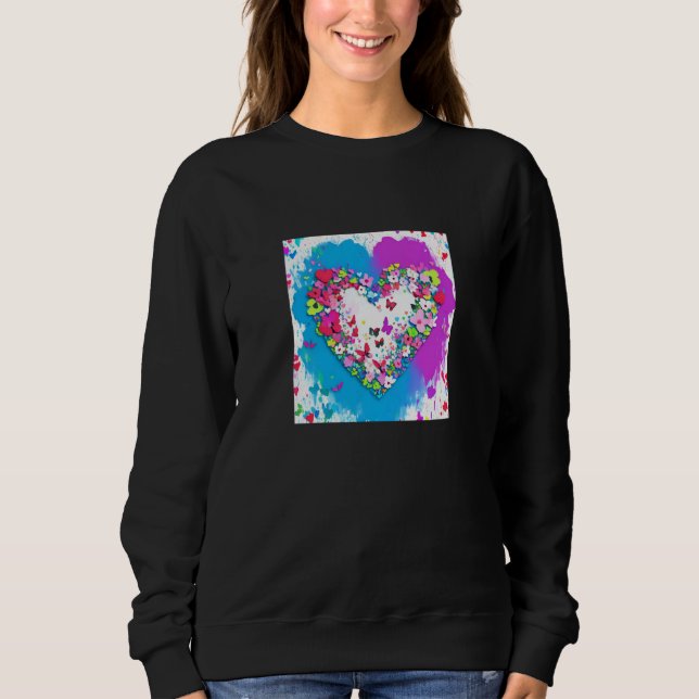 Valentine's Day Love Heart Girlfriend Fiancée Wife Sweatshirt (Vorderseite)