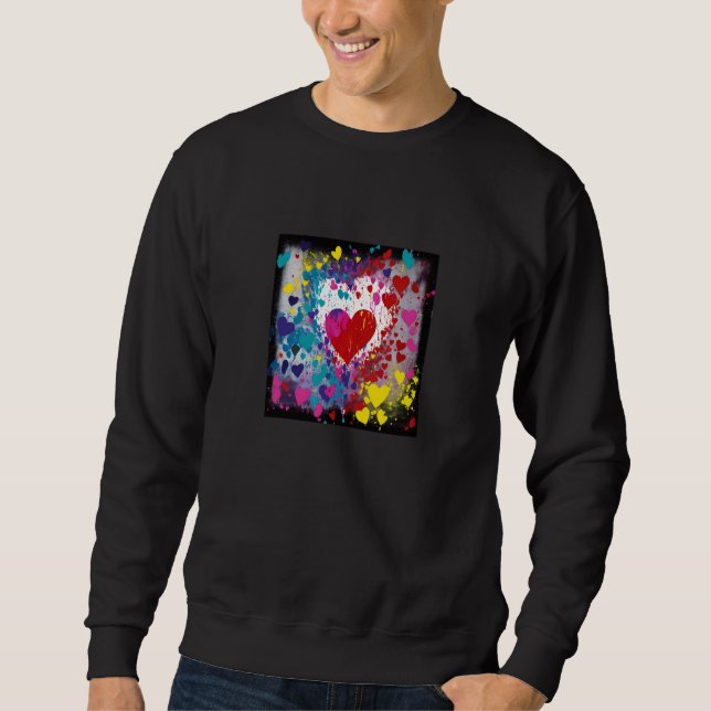Valentine's Day Love Heart Girlfriend Fiancée Wife Sweatshirt (Vorderseite)