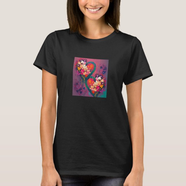 Valentine's Day Love Heart Girlfriend Fiancée Wife T-Shirt (Vorderseite)