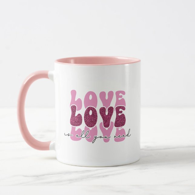 Valentine's Day "Love Love Love" Tasse (Links)