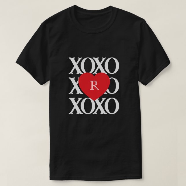 Valentine's day love xoxo initial T-Shirt (Design vorne)