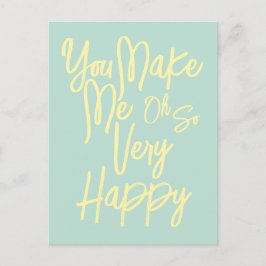 Valentine's Day Love You Make Me Happy Card. Postkarte
