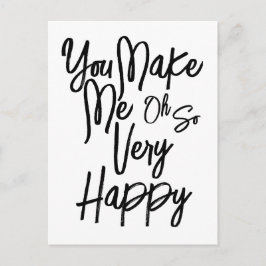 Valentine's Day Love You Make Me Happy Card. Postkarte