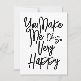 Valentine's Day Love You Make Me Happy Card. Postkarte