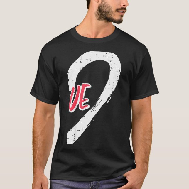 Valentines Day Matching Love Ve Heart Cute Couple  T-Shirt (Vorderseite)
