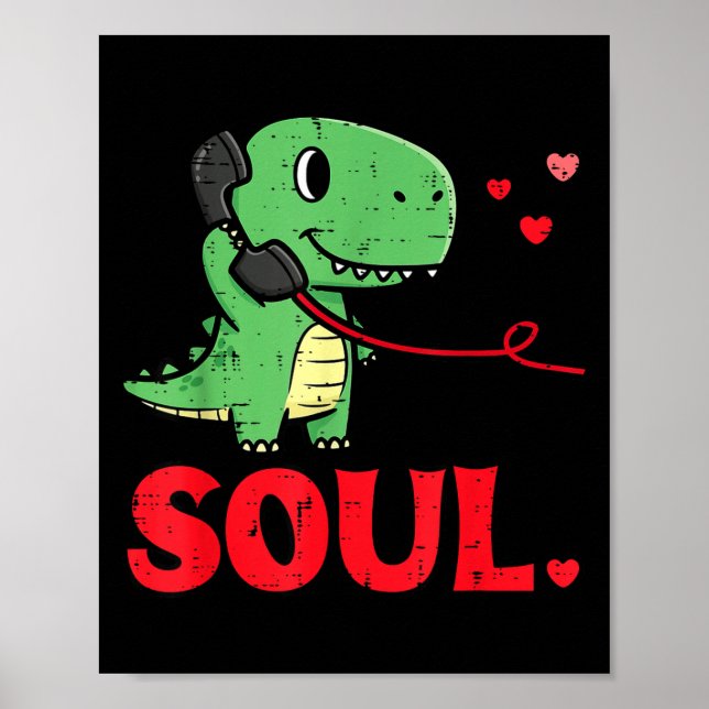 Valentines Day Matching Soulmates Soul Dino Trex C Poster (Vorne)