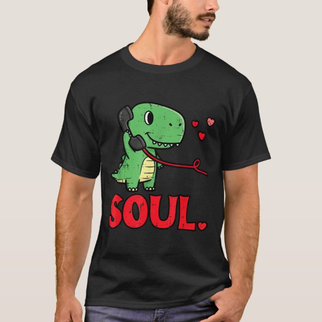 Valentines Day Matching Soulmates Soul Dino Trex C T-Shirt (Vorderseite)