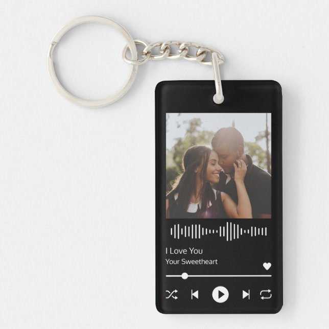 Valentine's Day Music Player verbindet Romantik Schlüsselanhänger (Vorderseite)