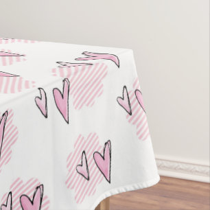 Valentine's Day Nappe Coeurs roses Stripe