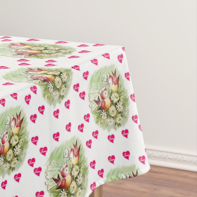 Valentine's Day Nappe Oiseau Vintage (In Situ)