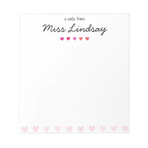 Valentines Day Note Pad Notizblock