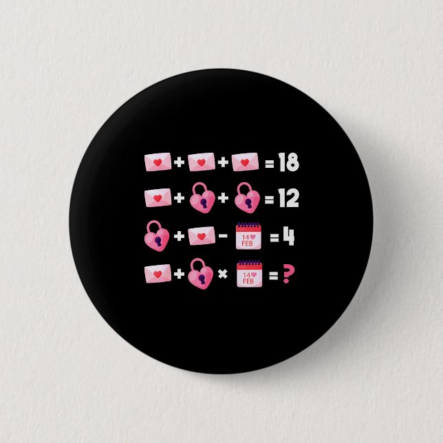 Valentines Day Order Of Operations Valentines Math Button (Vorderseite)