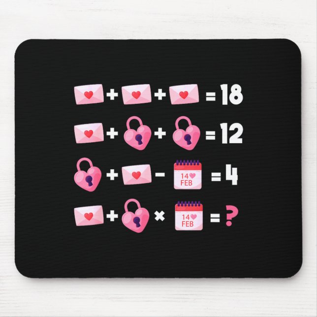 Valentines Day Order Of Operations Valentines Math Mousepad (Vorne)