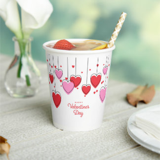 Valentine's Day Paper Cup - Herzstränge Pappbecher