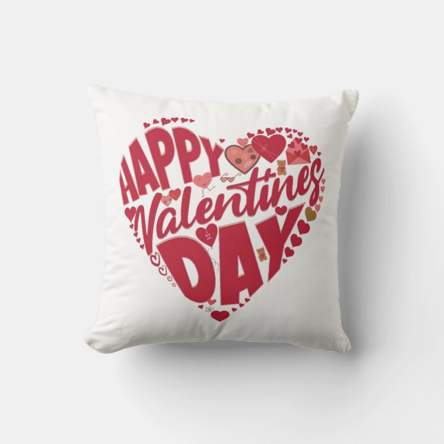Valentine's Day Pillow Kissen (Vorderseite)