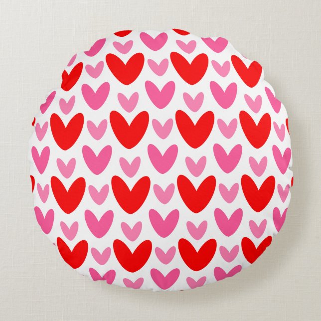 Valentine's Day Pillow Rundes Kissen (Vorderseite)