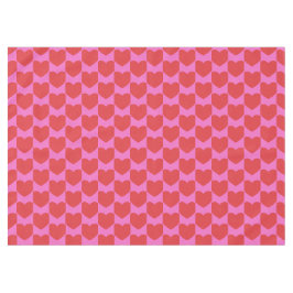 Valentine's Day Pink and Red Heart Pattern Party Tischdecke