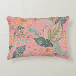 Valentines Day,Pink,Lovely Flowers,Modern, Trendy Dekokissen