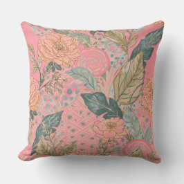Valentines Day,Pink,Lovely Flowers,Modern, Trendy Kissen