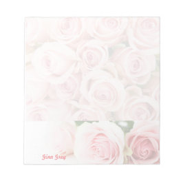 Valentine's Day Pretty Pink Roses Notizblock