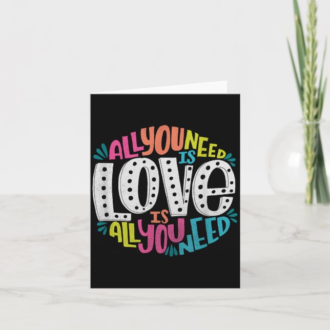 Valentine's Day Product - All You Need Is Love  Karte (Vorderseite)
