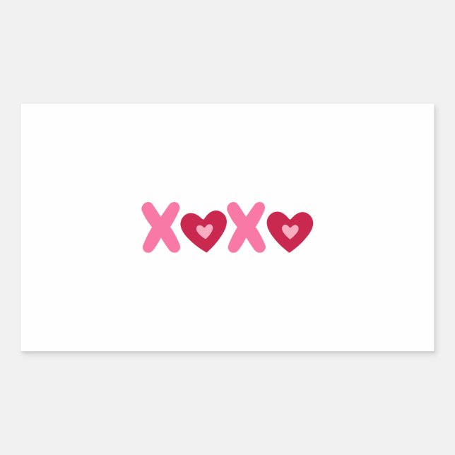 Valentine's Day Rechteckiger Aufkleber (Vorderseite)