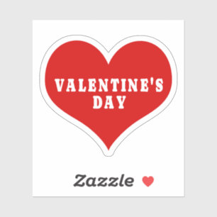 VALENTINE'S DAY Red Liebe Heart Vinyl Sticker