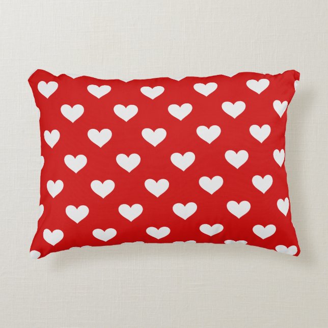 Valentines Day Red Love Hearts Accent Pillow Dekokissen (Vorderseite)