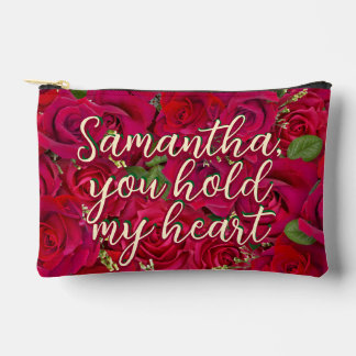Valentine's Day Red Roses Custom Message  Zubehörtasche