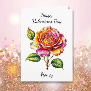 Valentine's Day   Rose Karte