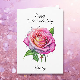 Valentine's Day   Rose Karte
