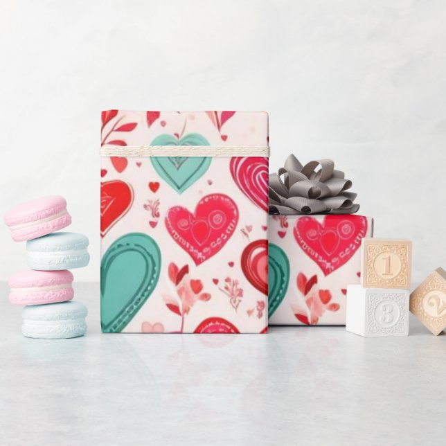 Valentine's Day Rotherherts Wrapping Paper Geschenkpapier (Babyparty)