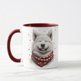 Valentines Day Samoyed Dog Tasse