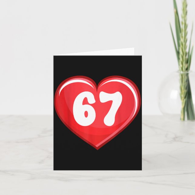 Valentine's Day Six Seven Hearts 6 7 Meme Gen Alph Karte (Vorderseite)
